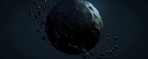 Preview wallpaper planet, ball, dark, background