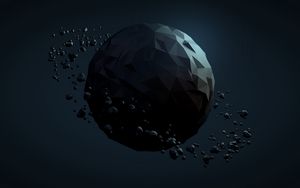 Preview wallpaper planet, ball, dark, background