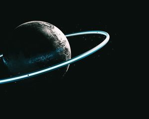 Preview wallpaper planet, circle, ring, dark