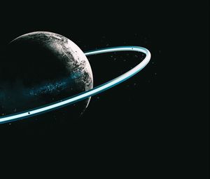 Preview wallpaper planet, circle, ring, dark