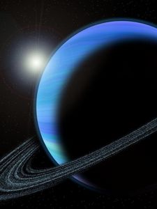 Preview wallpaper planet, circles, light, stars