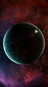 Preview wallpaper planet, colored, spots