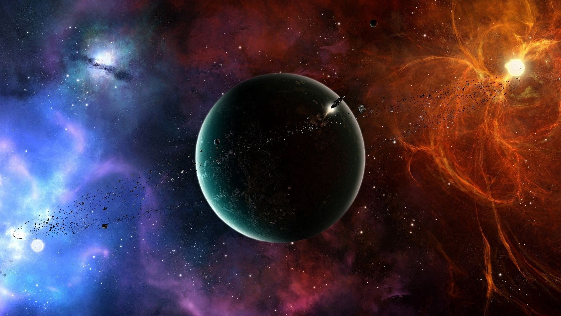 Download wallpaper 1920x1080 planet, colored, spots full hd, hdtv, fhd ...