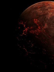 Preview wallpaper planet, cranny, dark