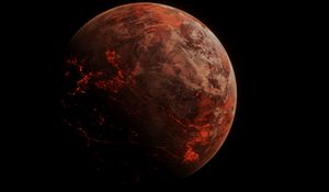 Preview wallpaper planet, cranny, dark