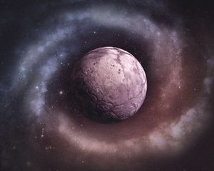 Preview wallpaper planet, cranny, starry sky, space