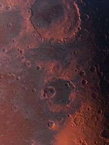 Preview wallpaper planet, craters, surface, space
