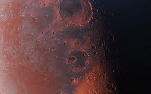 Preview wallpaper planet, craters, surface, space