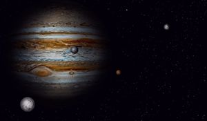 Preview wallpaper planet, dark, shadow, stars, space