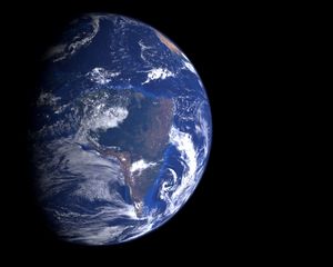 Preview wallpaper planet, earth, space, black