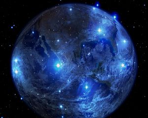 Preview wallpaper planet, earth, stars, universe, space, astronomy