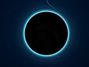 Preview wallpaper planet, eclipse, glow, dark, space