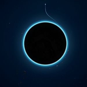 Preview wallpaper planet, eclipse, glow, dark, space
