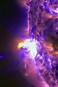 Preview wallpaper planet, explosion, purple, space