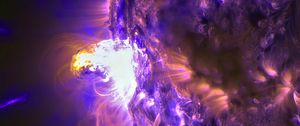 Preview wallpaper planet, explosion, purple, space