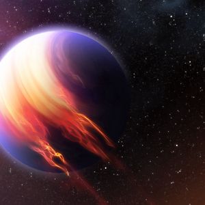 Preview wallpaper planet, fire, rotation, space, stars