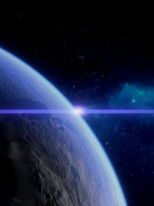 Preview wallpaper planet, flash, atmosphere, space, universe