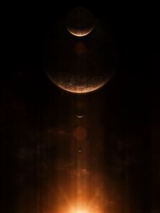 Preview wallpaper planet, flash, shine, glare, space