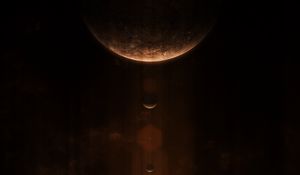 Preview wallpaper planet, flash, shine, glare, space