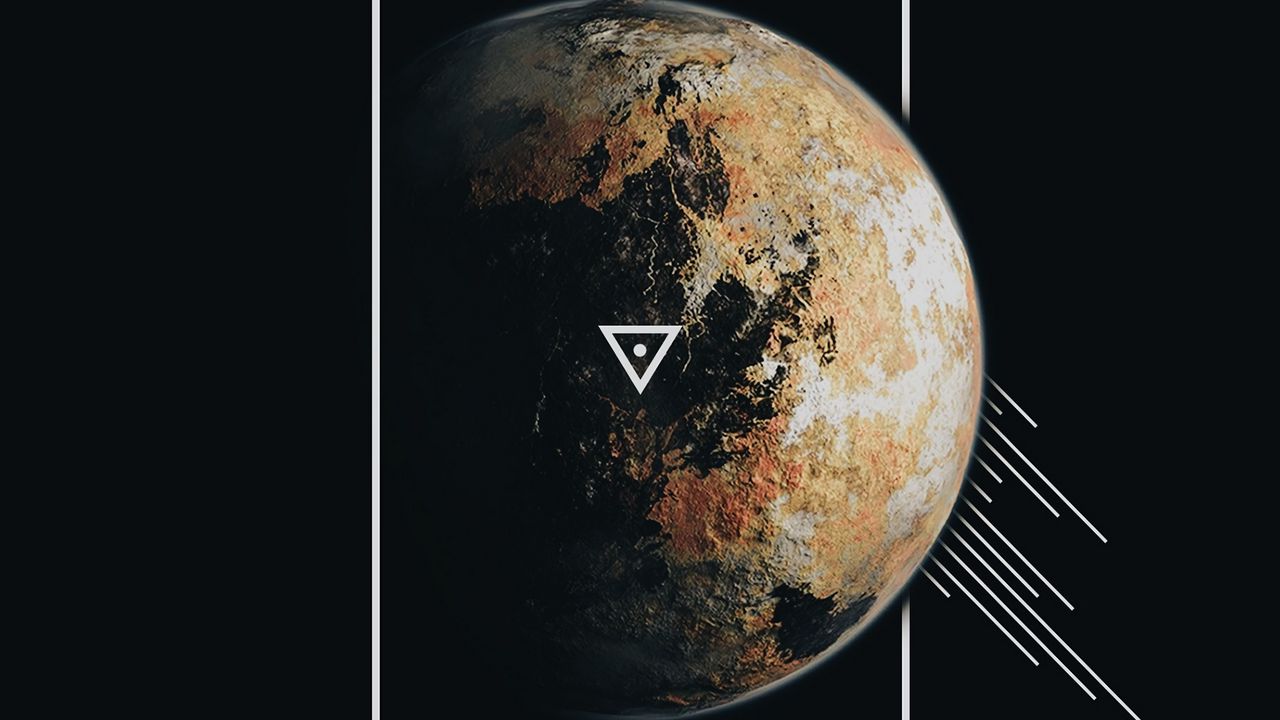 Wallpaper planet, frame, lines, triangle, geometry