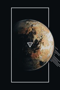 Preview wallpaper planet, frame, lines, triangle, geometry