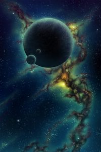 Preview wallpaper planet, galaxy, nebula, space, stars