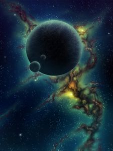 Preview wallpaper planet, galaxy, nebula, space, stars