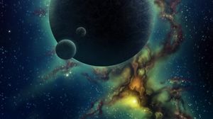 Preview wallpaper planet, galaxy, nebula, space, stars