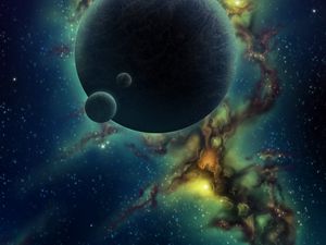 Preview wallpaper planet, galaxy, nebula, space, stars
