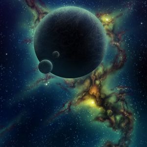 Preview wallpaper planet, galaxy, nebula, space, stars