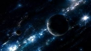 Preview wallpaper planet, galaxy, space, nebula, stars