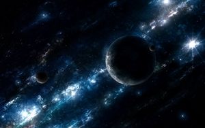 Preview wallpaper planet, galaxy, space, nebula, stars