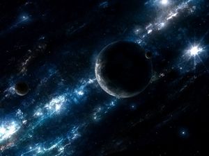 Preview wallpaper planet, galaxy, space, nebula, stars