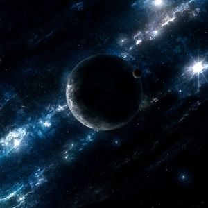 Preview wallpaper planet, galaxy, space, nebula, stars