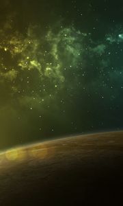 Preview wallpaper planet, glow, glare, nebula, stars, space