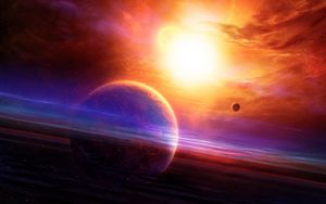 Preview wallpaper planet, haze, light, nebula