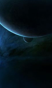 Preview wallpaper planet, light beam, space