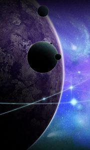 Preview wallpaper planet, lot, galaxy, universe, world