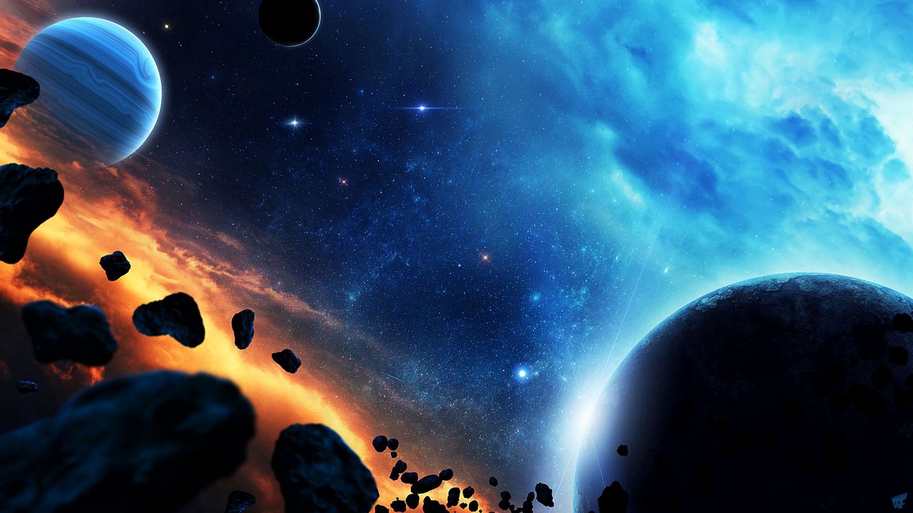 Wallpaper planet, meteorites, stones, space