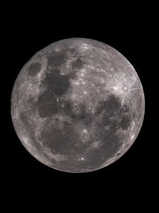 Preview wallpaper planet, moon, craters, night, full moon