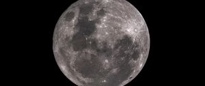 Preview wallpaper planet, moon, craters, night, full moon