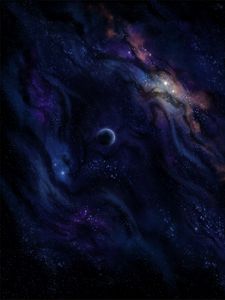 Preview wallpaper planet, nebula, galaxy, stars, space, dark