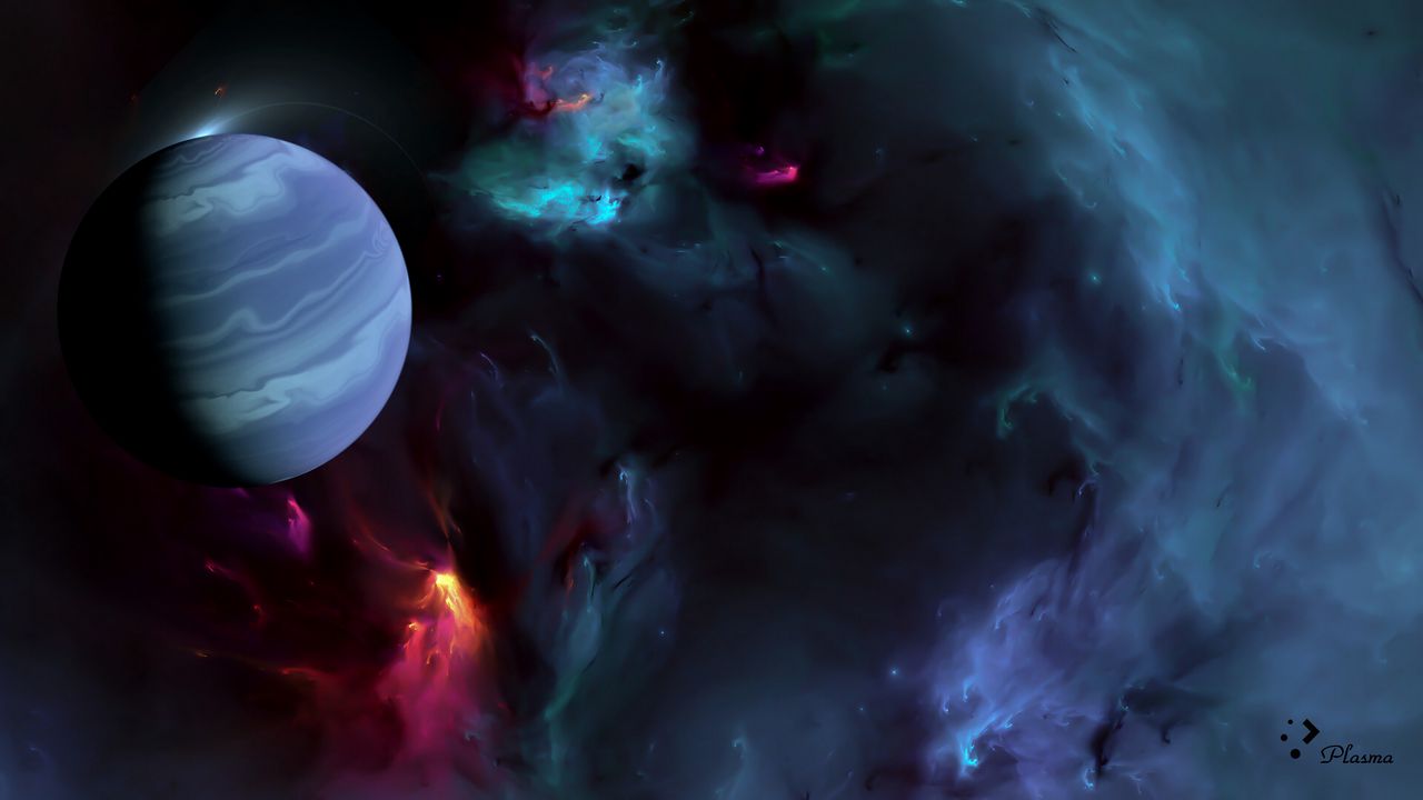 Wallpaper planet, nebula, space