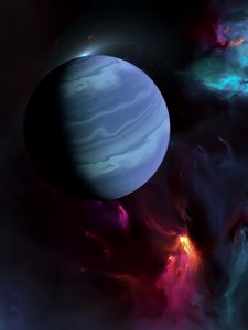 Preview wallpaper planet, nebula, space