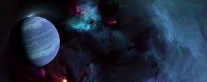 Preview wallpaper planet, nebula, space