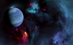 Preview wallpaper planet, nebula, space