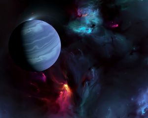 Preview wallpaper planet, nebula, space