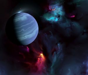 Preview wallpaper planet, nebula, space