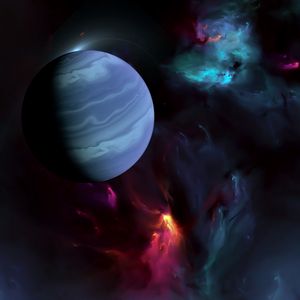 Preview wallpaper planet, nebula, space