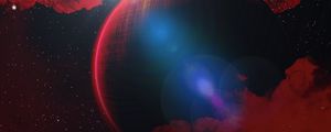 Preview wallpaper planet, red, fantasy, star, space